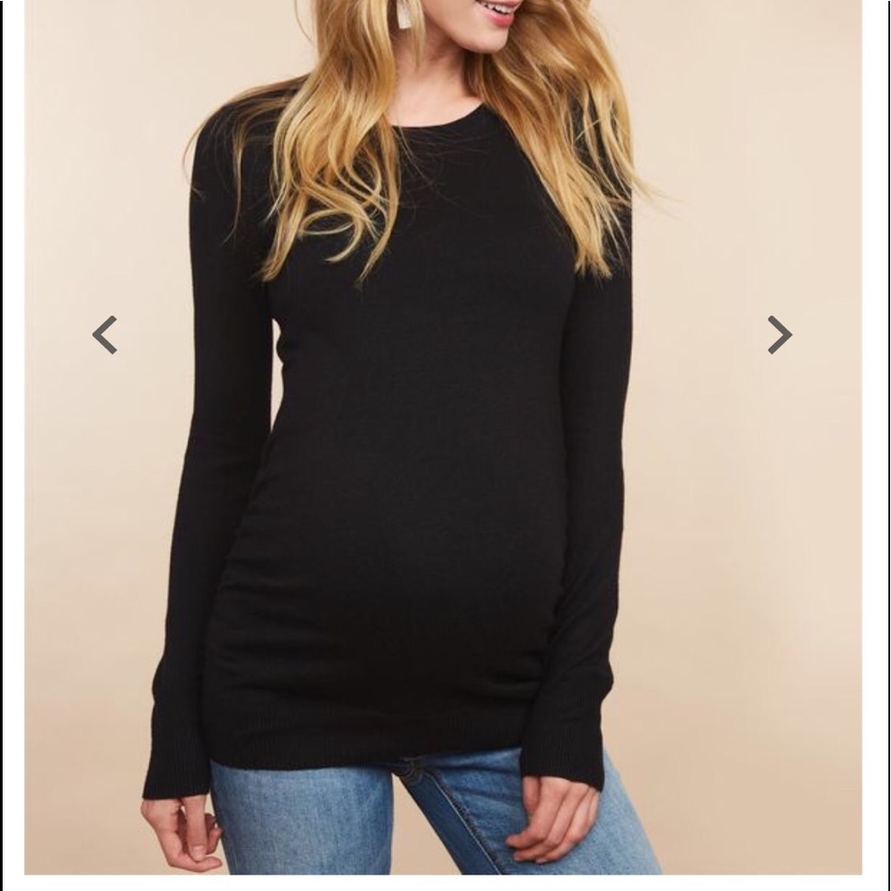 Black Long Sleeve Maternity Sweater